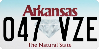 AR license plate 047VZE