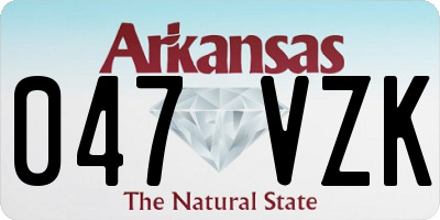 AR license plate 047VZK
