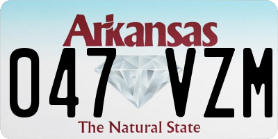AR license plate 047VZM
