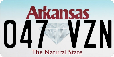 AR license plate 047VZN