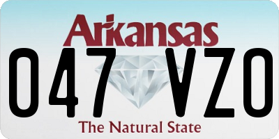 AR license plate 047VZO