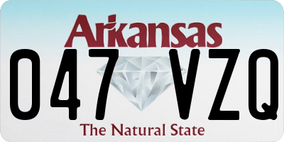AR license plate 047VZQ