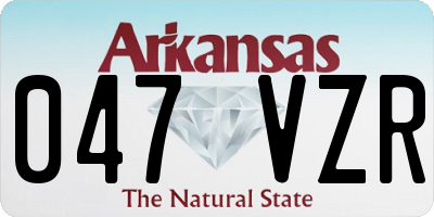 AR license plate 047VZR