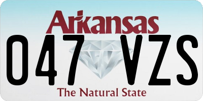 AR license plate 047VZS