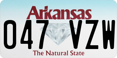 AR license plate 047VZW