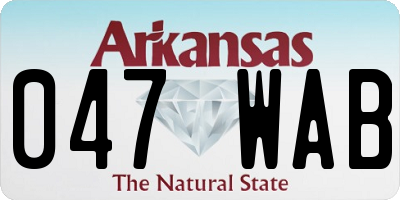 AR license plate 047WAB