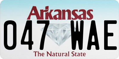 AR license plate 047WAE