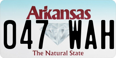 AR license plate 047WAH