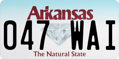 AR license plate 047WAI