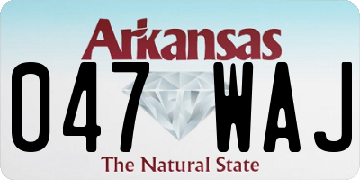 AR license plate 047WAJ