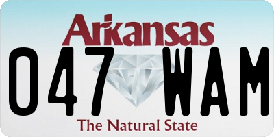 AR license plate 047WAM