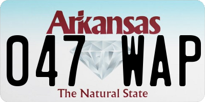 AR license plate 047WAP