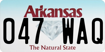 AR license plate 047WAQ