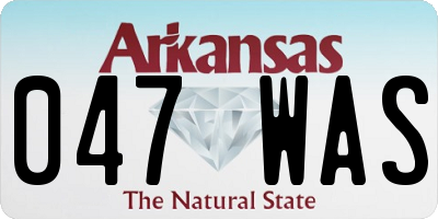 AR license plate 047WAS