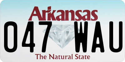 AR license plate 047WAU