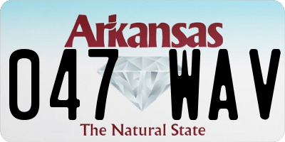 AR license plate 047WAV