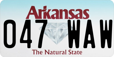AR license plate 047WAW
