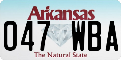 AR license plate 047WBA