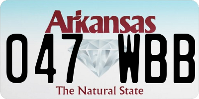 AR license plate 047WBB