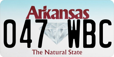 AR license plate 047WBC