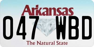 AR license plate 047WBD