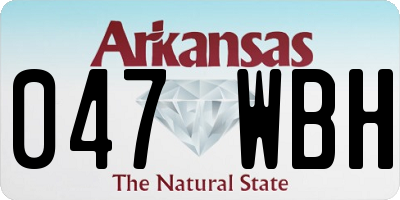 AR license plate 047WBH