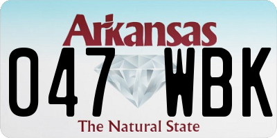 AR license plate 047WBK