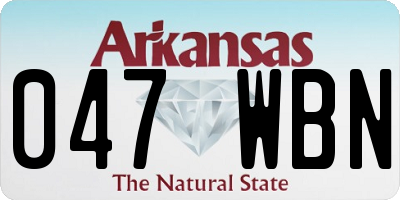 AR license plate 047WBN