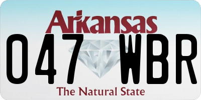 AR license plate 047WBR