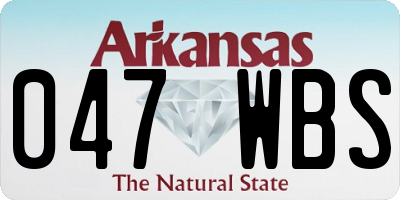AR license plate 047WBS