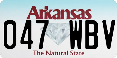 AR license plate 047WBV