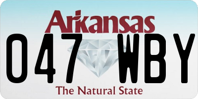 AR license plate 047WBY