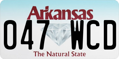 AR license plate 047WCD