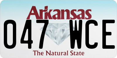 AR license plate 047WCE