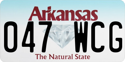 AR license plate 047WCG