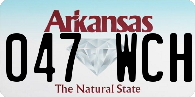AR license plate 047WCH