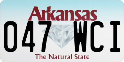 AR license plate 047WCI