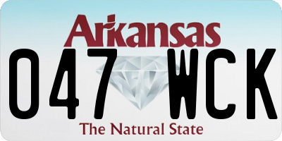 AR license plate 047WCK