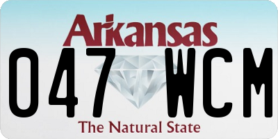 AR license plate 047WCM