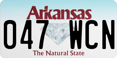 AR license plate 047WCN