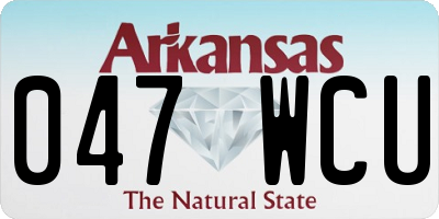 AR license plate 047WCU