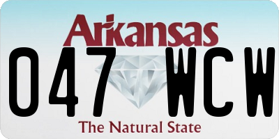 AR license plate 047WCW