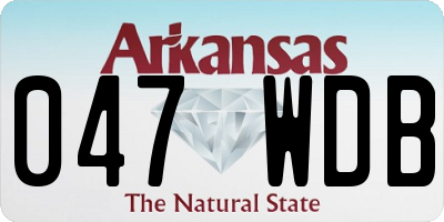 AR license plate 047WDB