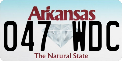 AR license plate 047WDC