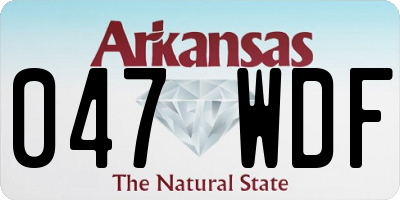 AR license plate 047WDF
