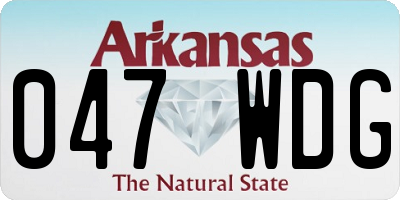AR license plate 047WDG