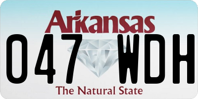 AR license plate 047WDH