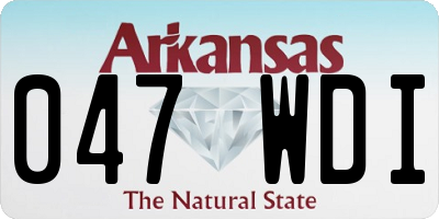 AR license plate 047WDI