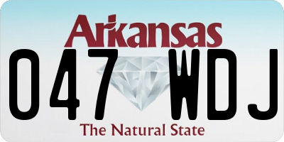 AR license plate 047WDJ