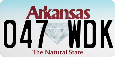 AR license plate 047WDK